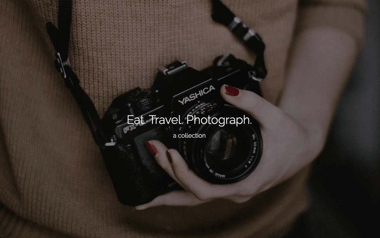 null Eat. Travel. Photograph. Template